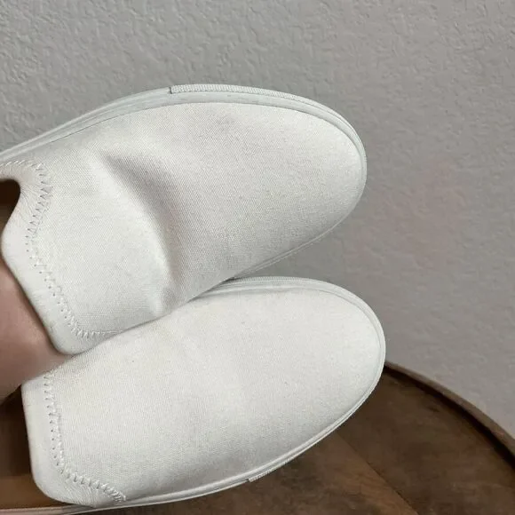 Jenni Kayne White Canvas Slip-On Slider Sneaker Shoes Women's 41 11 Run Small